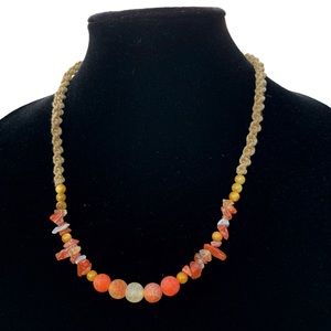 Genuine Carnelian Macrame Necklace